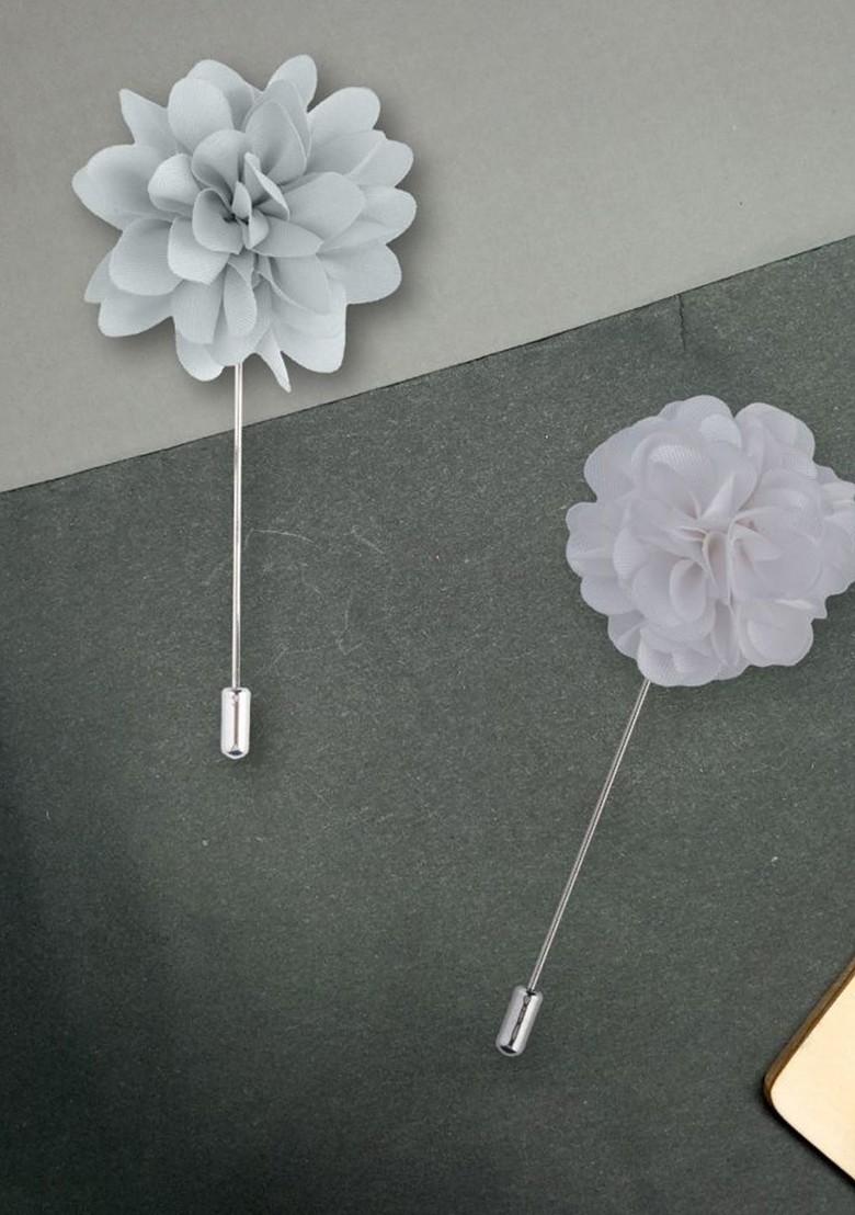 Men Set Of 2 Marigold Flower Lapel Pin Brooch