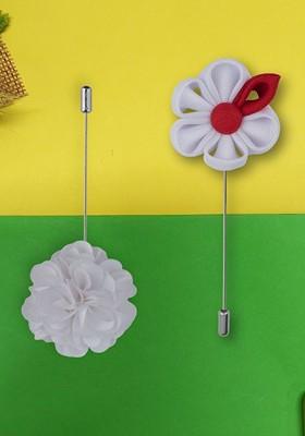 Men Set Of 2 Marigold Flower Lapel Pin Brooch