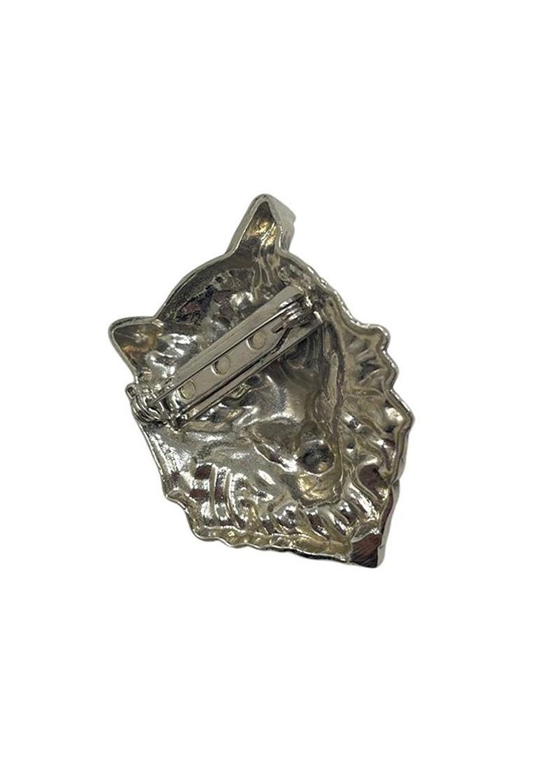 Silver Toned Plated Brass Brooch