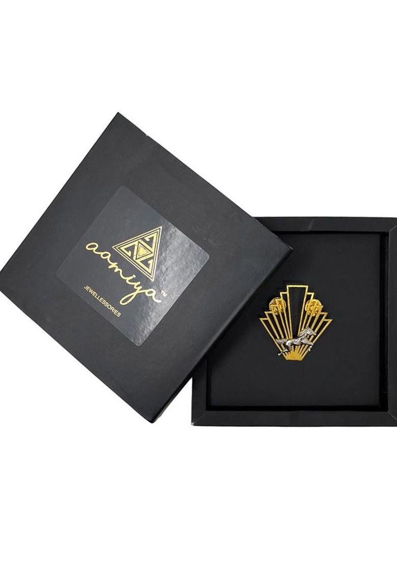 Gold Toned Plated Brass Brooch