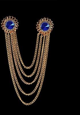 Rose Gold Plated Hanging Chain Brooch