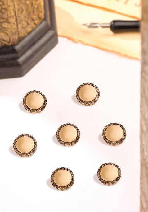 Men Set Of 7 Embed Magic Button Broochs