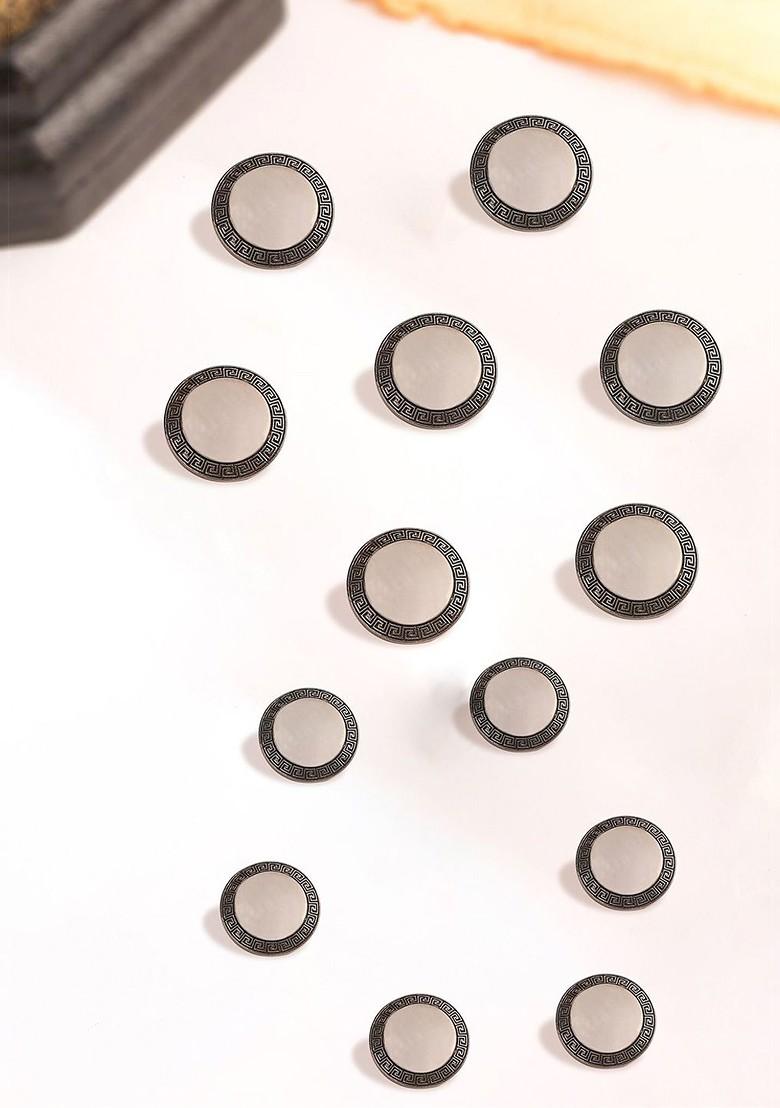 Men Set Of 13 Swagger Button Broochs