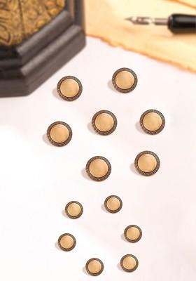 Men Set Of 13 Swagger Button Broochs