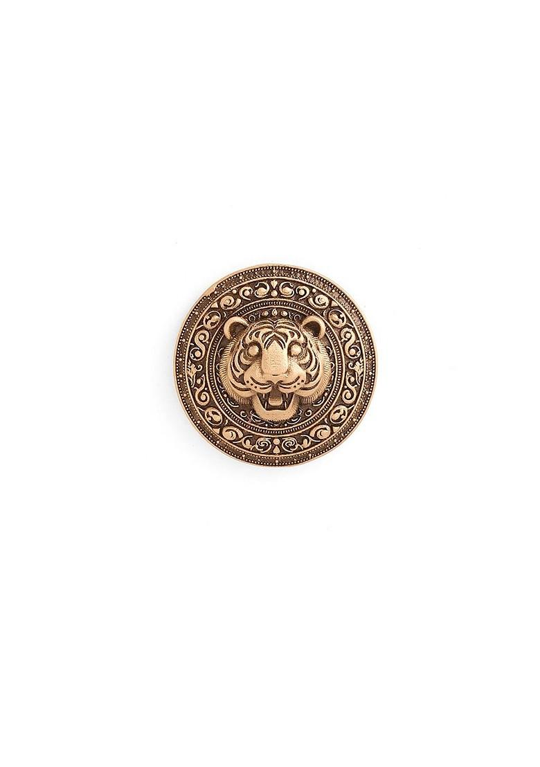 Men Set Of 13 Blazing Tiger Button Brooches