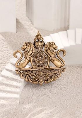 Men Lion Emblem Brooch