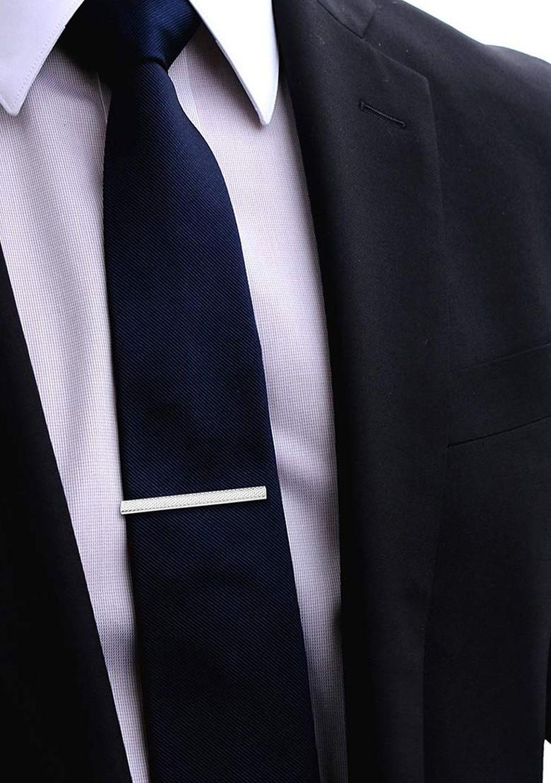 Men Metal Tie Pin Bar Clasp Clip Brooch