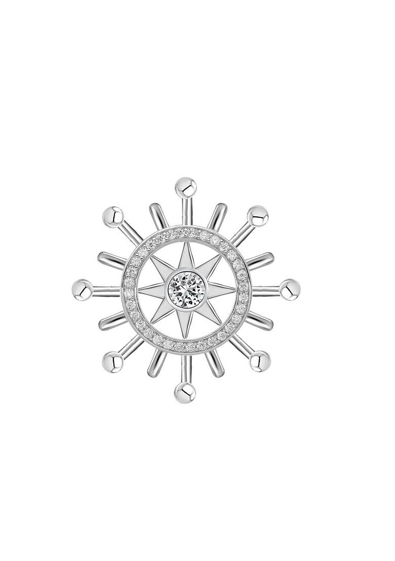 Men 925 Sterling Silver Anchor Classic Design Lapel Pin