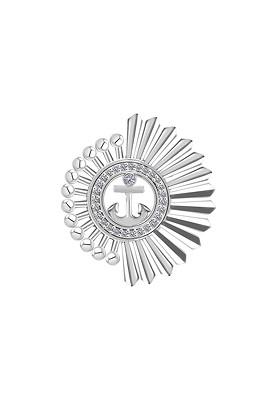 Men 925 Sterling Silver Anchor Design Brooch