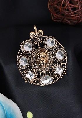 Men Stone Studded Pride Statement Brooch