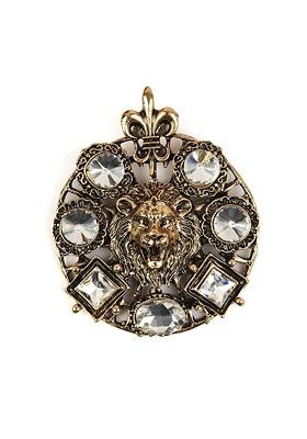 Men Stone Studded Pride Statement Brooch