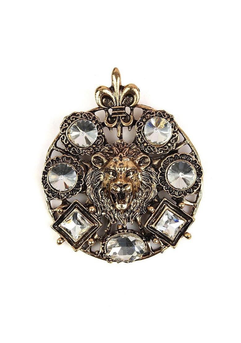 Men Stone Studded Pride Statement Brooch