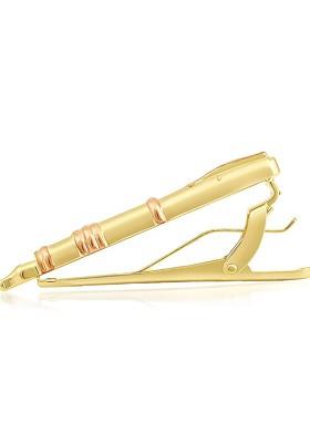 Men Gold Plated Pen Shaped Classic Brooch