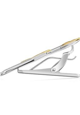 Men Gold Plated Airplane Shaped Brooch