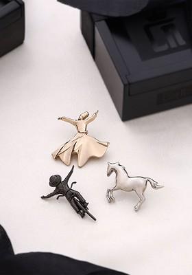 Pure Bliss Set Of 3 Textured Brooches