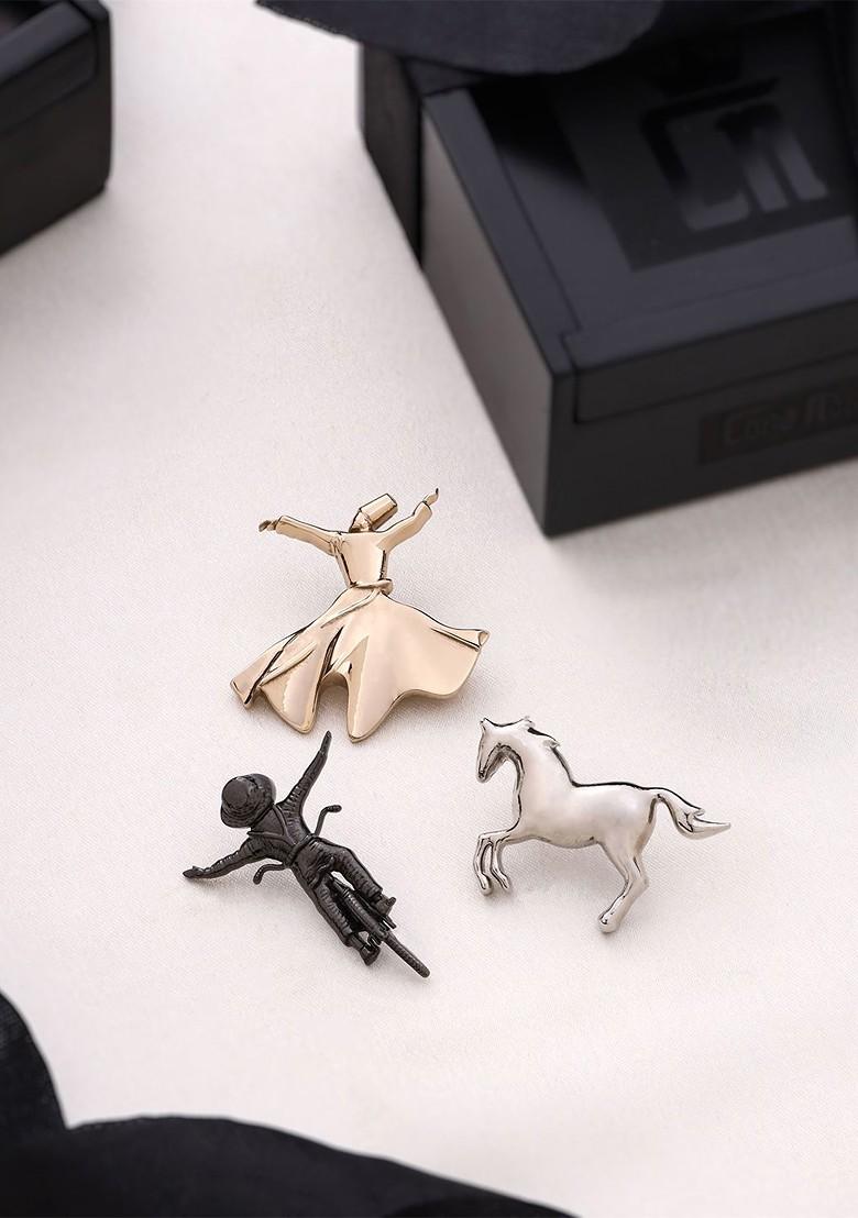 Pure Bliss Set Of 3 Textured Brooches