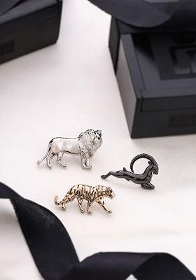 Wild Vogue Set Of 3 Textured Brooches