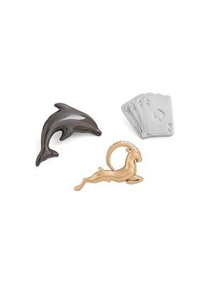 Playful Pride Set Of 3 Textured Brooches