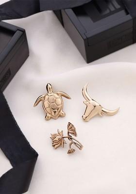 Style Statement Set Of 3 Textured Brooches