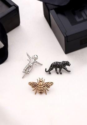 Fleet Of Freedom Set Of 3 Textured Brooches