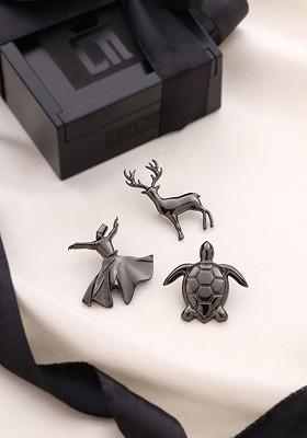 Set Of 3 Brass Brooch