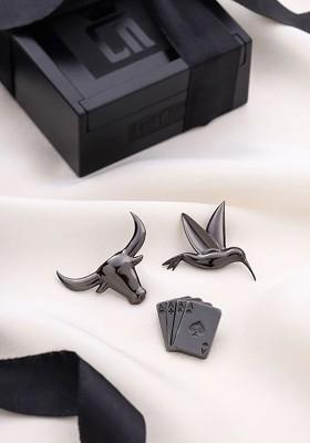 Set Of 3 Brass Brooch