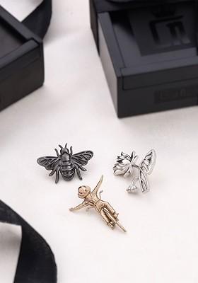 Men Set Of 3 Brass Broochs