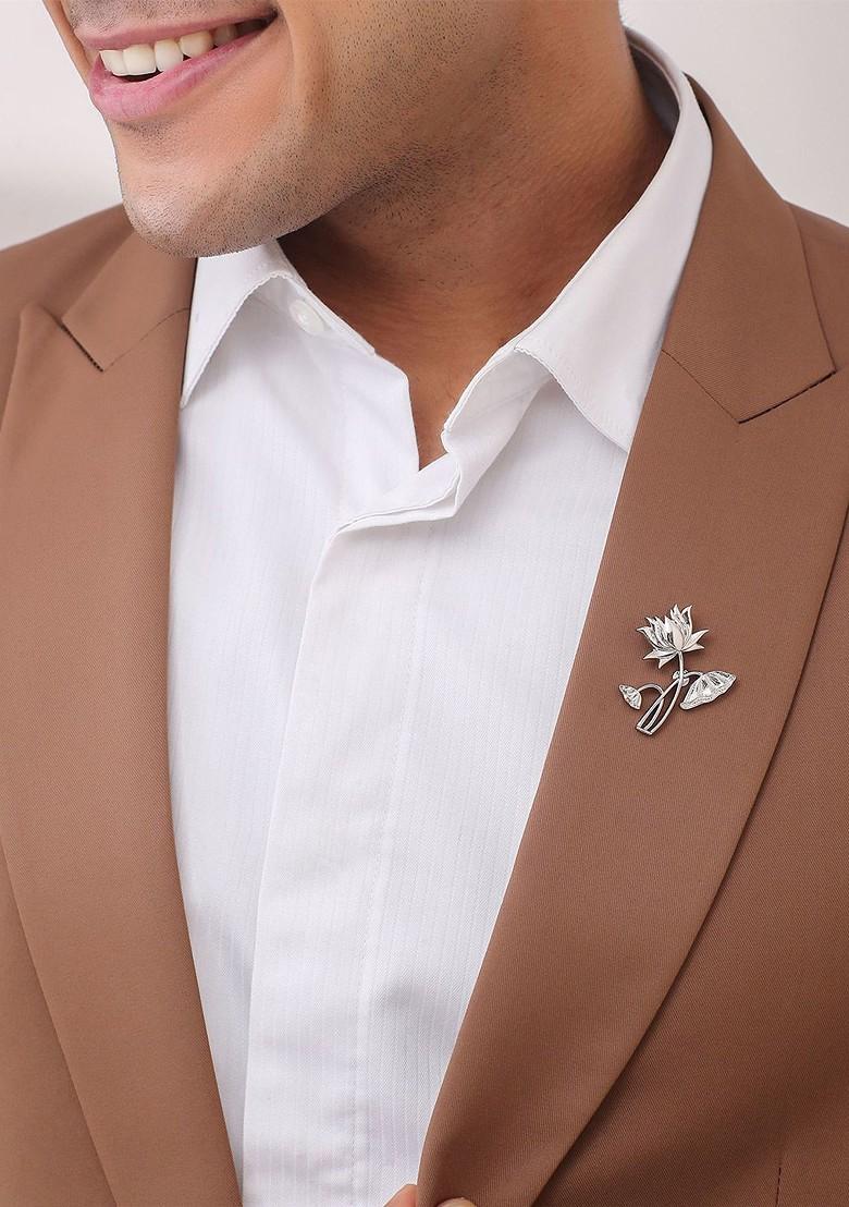 Men Set Of 3 Brass Broochs