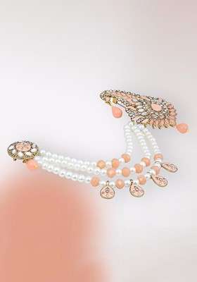 Men Triple Layered Mala Meenakari Work Kalangi Brooch - Indya