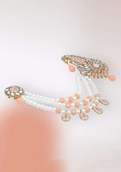 Men Triple Layered Mala Meenakari Work Kalangi Brooch