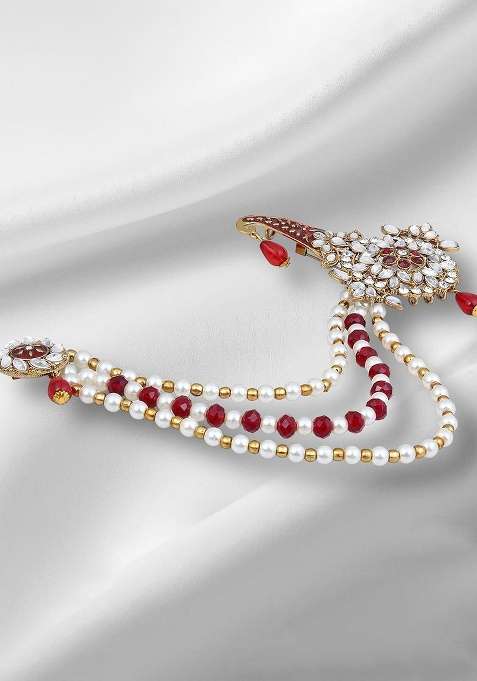 Men Triple Layered Mala Meenakari Work Kalangi Brooch