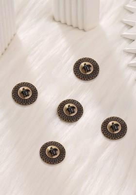 Men Set Of 5 Gold Plated Turtle Design Brooch