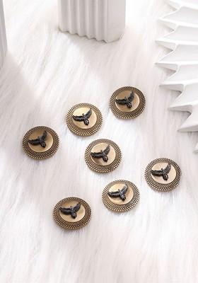 Men Set Of 7 Gold Plated Eagle Design Brooch