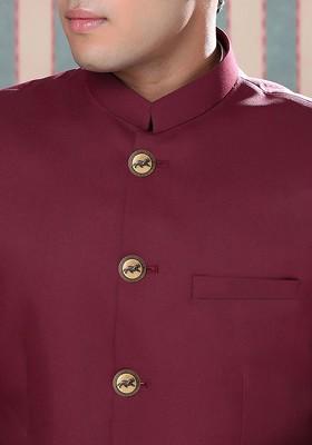 Men Set Of 7 Gold Plated Stone Beads Studded Tiger Brooch