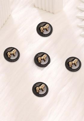 Men Set Of 5 Gold Plated Lion Brooch