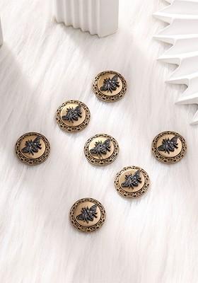 Men Set Of 7 Gold Plated Honey Bee Brooch