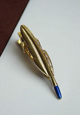 Men Textured Quill Tie Bar