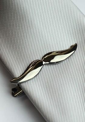 Men Moustache Shaped Tie Bar Brooch