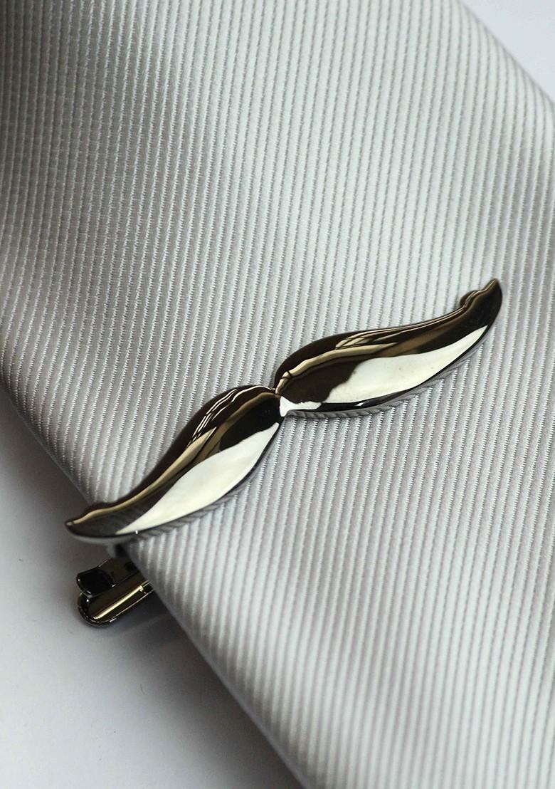 Men Moustache Shaped Tie Bar Brooch