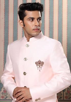 Men Statement Artificial Stones And Beads Studded Intricate Delight Brooch