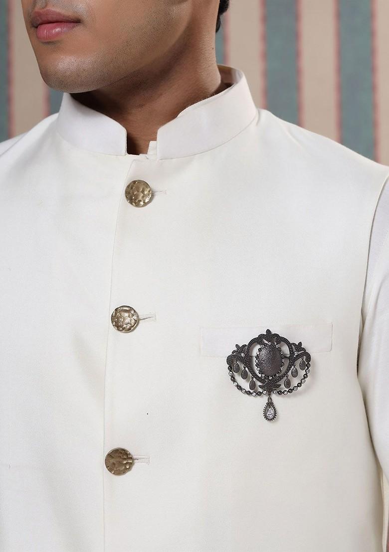 Artificial Stones And Beads Studded Dainty Delight Brooch