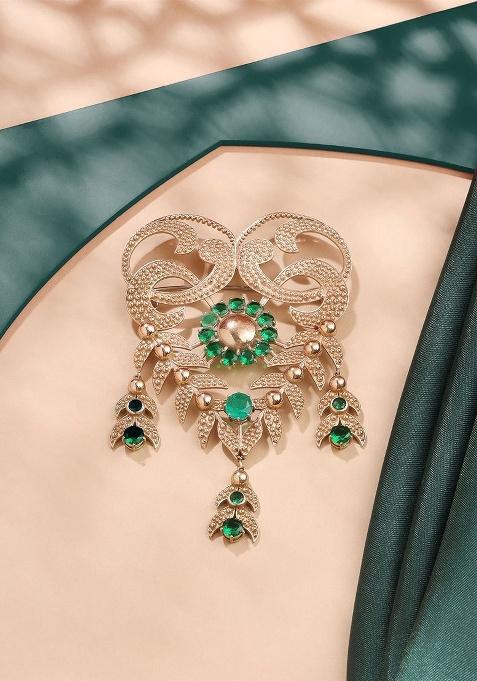 Men Stone Studded Elite Extravagance Brooch