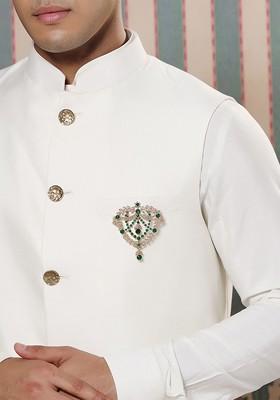 Men Stones Studded Brooch