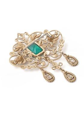 Men Artificial Stones And Beads Brooch