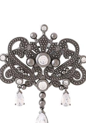 Men Statement Artificial Stones And Beads Studded Ornate Glory Charm Brooch