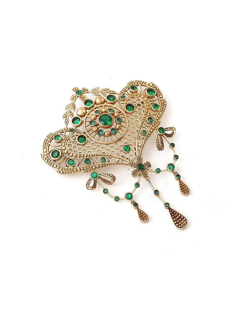 Men Artificial Stones And Beads Brooch