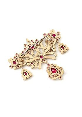 Men Artificial Stones And Beads Wonder Brooch