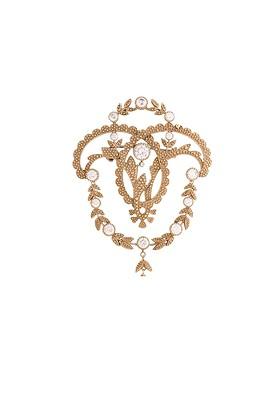 Men Statement Artificial Stones And Beads Studded Fab Floral Brooch