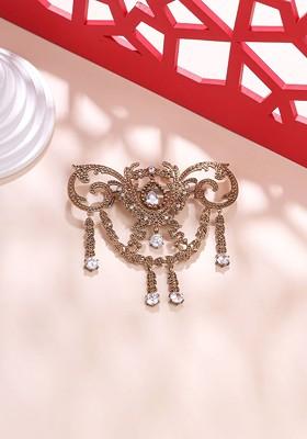 Men Artificial Stones And Beads Pretty Power Charm Brooch