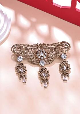 Men Statement Artificial Stones And Beads Studded Symphony Brooch